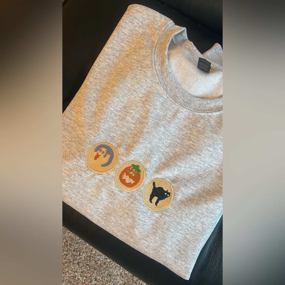 Halloween Embroidered Sweatshirt
